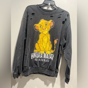 Disney Lion King Hakuna Matata womens Sweatshirt - Gray